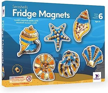 TOYKRAFTT Shell Fridge Magnets| Art & Craft Kit for Kids| Creative & DIY Toys| Kids Activity for Age of 8+ Year Mosaics