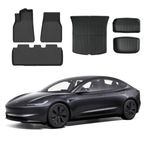 DESLE 2024 New Tesla Model 3 Floor Mats+Tesla Model 3 Trunk Mats,Fully Cover Only Fit 2024 Tesla Model 3, 6pcs