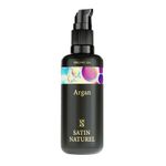 Argan Oil for Hair Skin and Nails 100ml - Natural Moisturiser - Organic Hair Growth Oil for Healthy Hydrated Hair - Natural Hair Oil for Women and Men - Massage Oil - Beard Oil – Satin Naturel