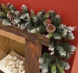 9ft/270cm Frosted Glacier Christmas Garland, Pine