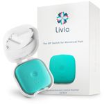 Livia-The Off Switch for Menstrual Pain. Instant Treatment for Period Cramps. Natural Drug-Free, Medical Device for PMS Relief with 3 Months Supply of Livia Gel Pads, Blue-Green