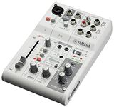 Yamaha AG03MK2 3-Channel Live Streaming Mixer with USB Audio Interface, for Windows, Mac, iOS and Android, in White