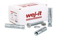 Wej-It PD58 Internally Threaded Drop-in Anchor, Carbon Steel, Zinc Plated Finish, 7/8" Diameter, 3-13/16" Length, 5/8"-11 Threads (Pack of 5)