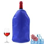 Rapid Ice Wine Cooler, Gel Wine Bottle Chill Cooler Ice Pack Sleeve- Freezer Sleeve- Vodka- Tequila Chiller- Cooler- Carrier (Royal Blue)