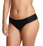 Panache Women's Standard Anya Riva Gather Bikini Bottom, Black, Large