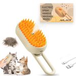 Avalanch Pet Brush, Steamy Cat Brush, Multifunctional Steam Pet Brush, rechargeable dog Brush with unique steam technology, Pet Grooming Brush, Hairbrush for Massage,cat grooming, steam brush for cats, comb for cats, small pet hair brush ,dog grooming, shedding comb