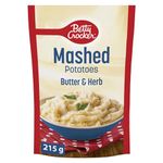 BETTY CROCKER Mashed Potatoes Butter and Herb Flavour, Made with Real Potatoes, 215 Grams Package of Mashed Potatoes