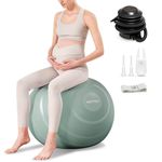 YOTTOY Anti-Burst Exercise Ball for Working Out, Yoga Ball for Pregnancy,Extra Thick Workout Ball for Physical Therapy,Stability Ball for Ball Chair Fitness with Pump (Green)