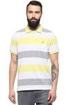 AMERICAN CREW Polo T-Shirt for Men (AC845-L_Ecru Melange, Grey Melange & Light Green)