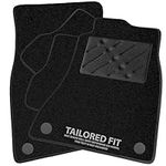 Car Mats FOR Hyundai Santa Fe HYBRID (7 Seater) 2021+ Black Carpet - Black Ribbed Trim - Black Rectangle Heel Pad [SAPP-2614]