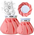 Ice Bags for Injuries, Reusable Ice Cold Packs Hot Water Bag, Hot & Cold Therapy and Pain Relief for Knee Leg Injury, Headaches, Toothache, 3-Pack, 3 Sizes (6"/9"/11")