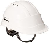 Karam Safety Helmet PN-542 SHELBLAST WITH PEAK HAVING PLASTIC CRADLE - White (Pack of 2)