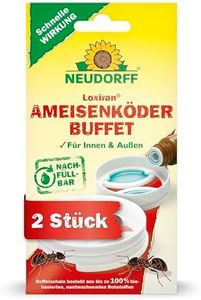 Neudorff Loxiran AmeisenköderBuffet – Nachfüllbare Ameisenköderstation zur sicheren und nachhaltigen Ameisenbekämpfung für Innen und Außen, 2 Stück, Weiß