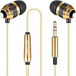 Betron B25 Earphones, Noise Isolating In-Ear Wired Headphones with Strong Bass, Tangle-Free Cord, Lightweight, Carry Case and Soft Earbud Tips