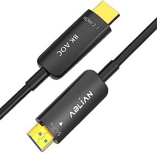 Ablink Cavo HDMI 8K 2.1 48Gbps 5m certificato,cavo a fibra ottica ad altissima velocità per HDR HDCP2.3 eARC 8K60Hz,installazione a parete.