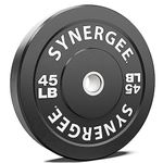 Synergee Bumper Plates Weight Plates Strength Conditioning Workouts Weightlifting 45lbs Single