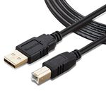 Printer Cable 50 Feet,Ruaeoda Long USB Printer Cable Cord USB 2.0 Type A Male to B Male Printer Scanner USB B Cable for HP, Canon,Epson, Lexmark, Dell, Xerox, Samsung Etc 15 Meter - Gen2