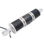 Riloer 12V Motorcycle Bluetooth Audio Sound System, Waterproof Motorbike MP3 Stereo Audio Radio Sound Speaker Kit with Mounting Clamp, Silver