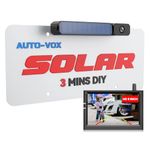 AUTO-VOX Solar Wireless Reversing Camera Kit, 3 Mins Easy Install Reverse Camera with HD Night Vision, Stable Digital Signal, IP69K Waterproof Reversing Camera Wireless for Car, Vans, Motorhome, Truck