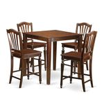 5 PC pub Table set - Kitchen dinette Table and 4 Kitchen bar stool.