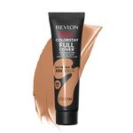 Revlon ColorStay Full Cover Longwear Matte Foundation, Sweat Resistant Lightweight Face Makeup, Natural Tan, 1.0 oz/30ml