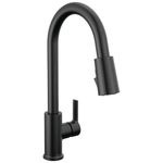 Peerless P7912LF-BL-1.0 Flute Kitchen Faucet, 1.0 GPM Flow Rate, Matte Black