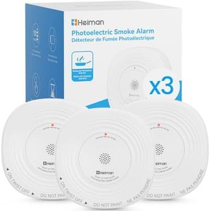 Heiman Smoke Detector 10-Year Sealed Battery Powered, UL 217 10th, 3-Pack