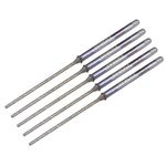 uxcell Mini Diamond Burrs Grinding Drill Bits for Rotary Tool 2.35mm Shank 1.2mm Cylindrical Ball Nose 5 Pcs