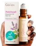 Gya Labs Patchouli Essential Oil Roll On, Patchouli Perfume Oil for Women