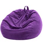 Nobildonna Storage Soft Toy Bean Bag Chair Cover Only Without Filling for Kids Adults. Lazy Sofa Beanbag Stuffed Animal (110x89cm)