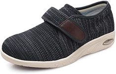 Mei MACLEOD Women's Extra Wide Shoes with Adjustable Strap Wide Width Sneakers Arthritis Edema Walking Shoes for Elderly Diabetic