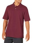 Amazon Essentials Men's Regular-Fit Cotton Pique Polo Shirt (Available in Big & Tall), Burgundy, XXL