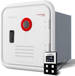 FOGATTI RV Tankless Water Heater, 15x15 Inches White Door and Remote Controller, DC 12V, Propane, Ideal for RVers' Family Use, InstaShower 8 Pro, Gen 2