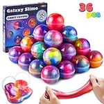 JOYIN Slime Party Favors, 36 Pack Galaxy Slime Ball Party Favors - Stretchy, Non-Sticky, Mess-Free, Stress Relief, and Safe for Girls and Boys - Classroom Reward, Valentine's Day Party Supplies