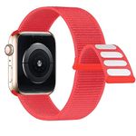 Lobnhot Nylon Strap Compatible for Apple Watch Straps 38mm 40mm 41mm, Adjustable Soft Sports Band Compatible with iWatch Series 10 9 8 SE 7 6 5 4 3 2 1, Red