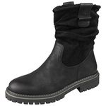 Ladies Ankle Boots Womens Winter Fleece Lined Warm Zip Comfy Grip Shoes Size Black 7