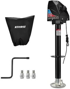 Kohree Electric Trailer Jack 3700lbs, Heavy Duty RV Electric Power Tongue Jack Max 4000lbs for Travel Trailer A-Frame Camper, with Drop Leg & Weatherproof Jack Cover, 22" Lift, 12V DC Black