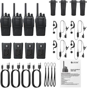 eSynic 4-Pack Walkie Talkies – Long Range Two-Way Radios