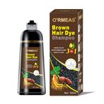 Brown Color Hair Color Shampoo Instant Hair Dye Shampoo Hair Coloring in Minutes Natural and Long lasting colour Hair Dye Shampoo for Men and Women 500ML