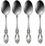 Oneida Louisiana Fine Flatware Dinner Spoons, Set of 4, 18/10 Stainless Steel