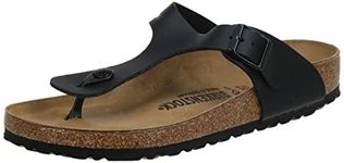 Birkenstock Gizeh Birko-Flor Black Birko-Flor 37 (US Women's 6-6.5) Regular, Black Oiled Leather, 6-6.5 Women/4-4.5 Men