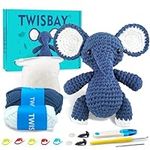 TWISBAY Jumbo Elephant Crochet Kit 
