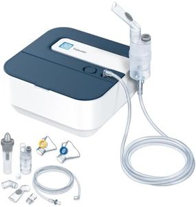 Beurer IH 28 Pro Inhalator, Verneblerset mit hochwertigen Silikonmasken & Nasendusche, hohe Vernebelungsleistung, Inhalationsgerät zur Atemwegstherapie, für Kinder & Erwachsene