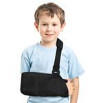 Child Arm Sling, Breathable Arm Support Sling with Waist Strap, Medically Approved Shoulder Immobilizer for Kids, Broken Elbow, Wrist, Arm, Shoulder Injury, Rotator Cuff, Left or Right Arm