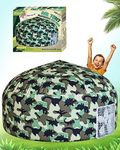 Skywin Air Tent Playhouse for Kids (Dino-Camo) - Classic 63 x 40 Inches Inflatable Kids Tent Sets Up and Stores Away in Seconds (Fan NOT Included)