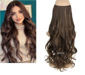 Artifice 5-Clip In Hair Extensions for Women Long Curly 30 Inch | Thick Volume Heat Resistant Synthetic Fiber Natural Hair Patch for Weddings Parties & Bridal Hairstyle (Blonde with Brown Highlighted)