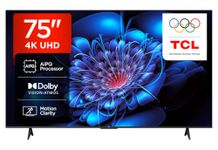 TCL 75P6K-UK 75" 4K Ultra HD, HDR TV, Smart TV Powered by Google TV (Dolby Audio, Voice Control, compatible with Google assistant, Chromecast built-in, 2025 Model)