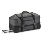 High Sierra Fairlead Collection 28" Drop Bottom Wheeled Duffle (Color : Mercury Black)