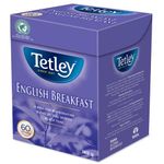 Tetley English Breakfast Black Tea - 60 Tea Bags, 189 Grams, Contains Caffeine