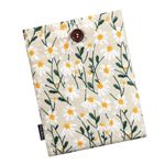 MoKo 6-7 Inch Embroidered Daisy Padded Sleeve Pouch for Kindle Colorsoft, Kindle Paperwhite 12th Gen 2024, Kindle 2022-2016, Kindle Pouch for Oasis/Voyage/Kobo eReader, Beige